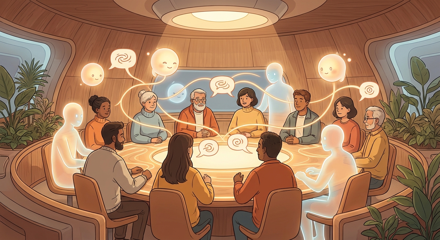 Diverse group in collaborative discussion