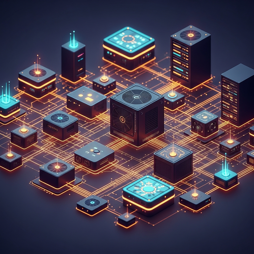Decentralized compute nodes forming a mesh network